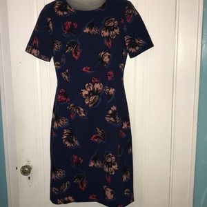 J. Crew Blue And Pink Floral Dress Size 4